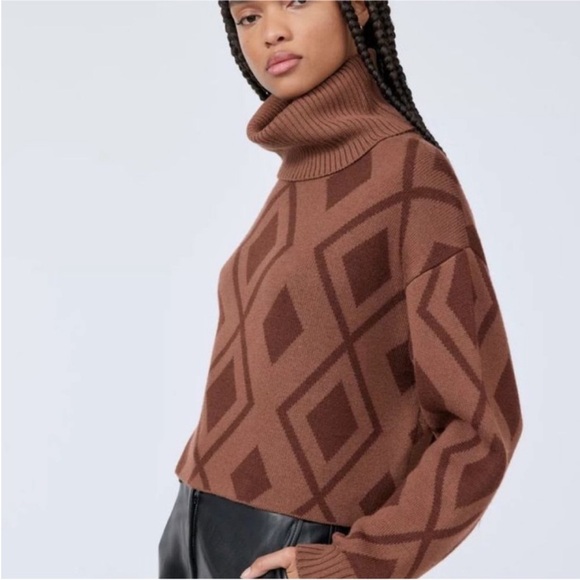Aritzia Sweaters - Aritzia Babaton Guell Sweater Merino Wool Turtleneck Pinecone Brown Cocoa Small